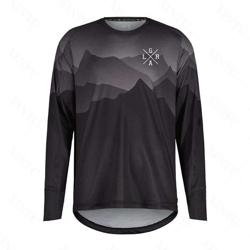 Mountain Biking Downhill - Nam Xe Máy Lrga Jersey MTB
