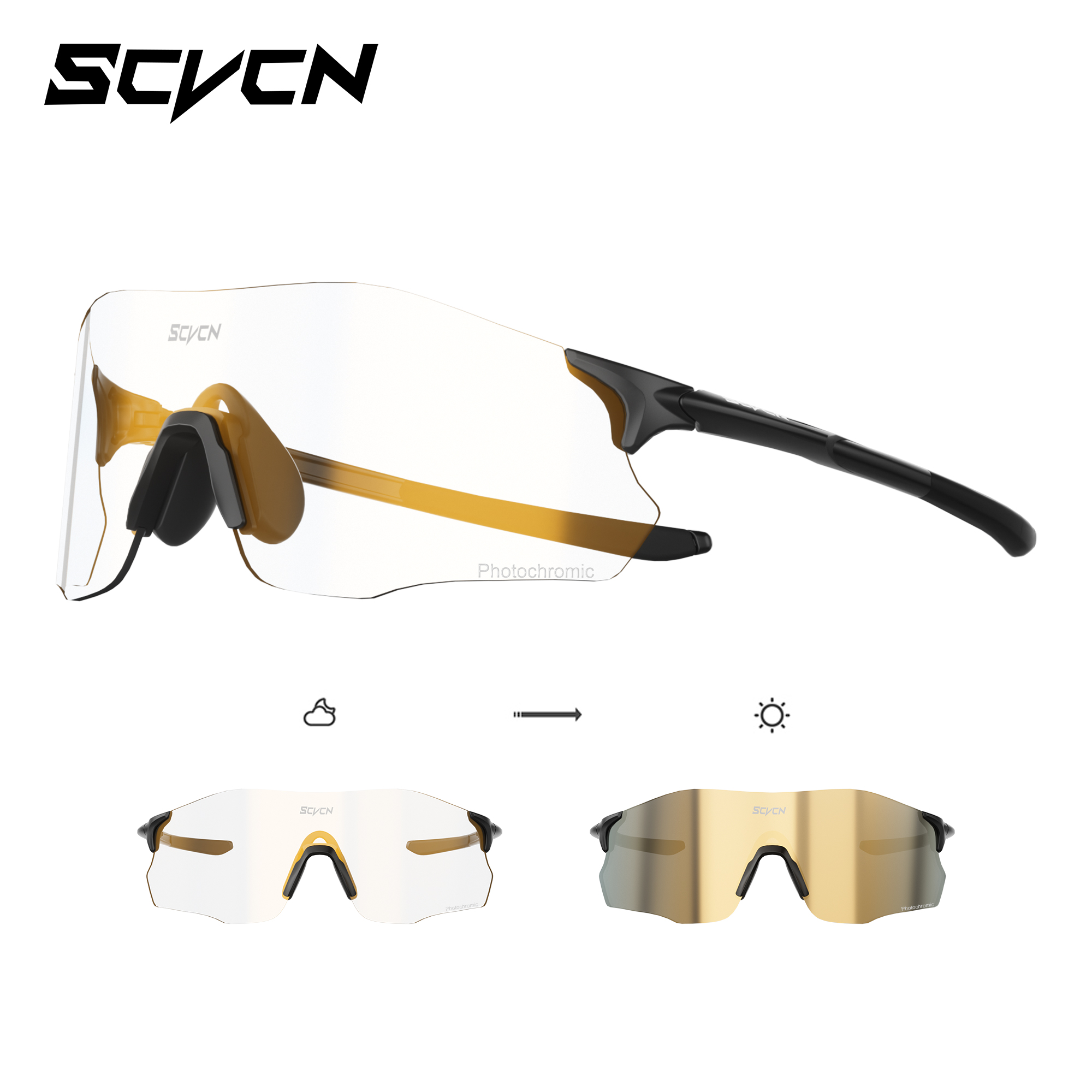 SCVCN Photochromic Rimless Sun - đánh giá và giá Mountain Biking A Sport